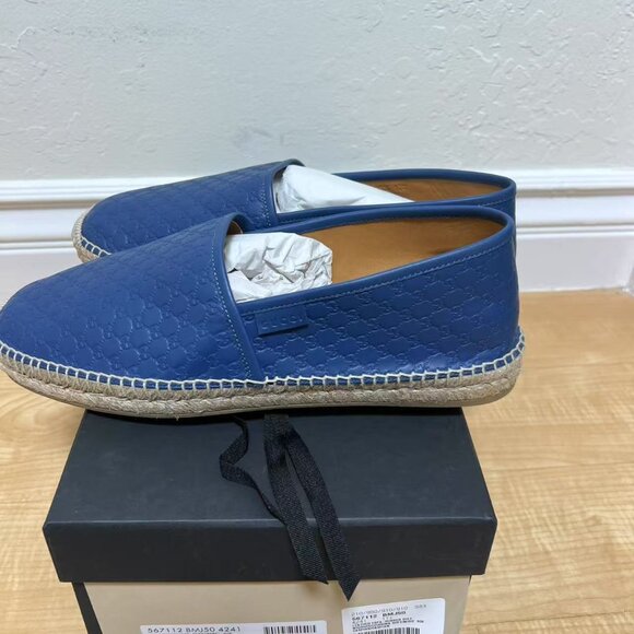 GUCCI Microguccissima Pattern Leather Espadrilles - Picture 7 of 7